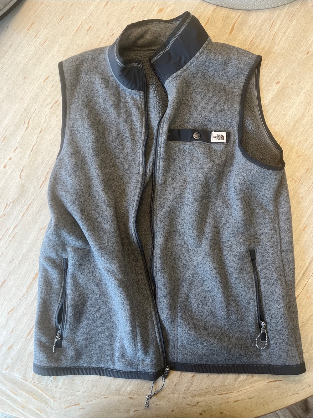 The North Face Men's Heather Gray Fleece Vest